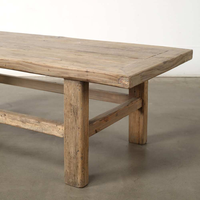 Table basse en bois d'orme recyclé de style antique chinois, design unique et intemporel, table basse pour salon de villa