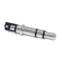 Prise d'écouteur Jack 3.5 avec pinces de prise arrière 3.5mm prise mâle stéréo 3 pôles connecteur de fil plaqué argent