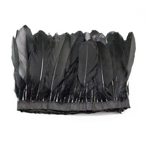 Frange en plumes d'oie en gros, 2 mètres, pour robe, jupe, tissu, ailes d'<span class=keywords><strong>ange</strong></span>, coiffure de carnaval, vêtements décoratifs - Product Image 5