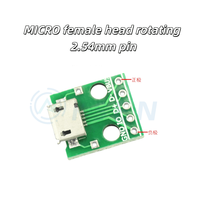Module de circuit imprimé soudé AI-KSEN USB vers 2.0 3.0 avec adaptateur femelle et mâle MICRO, petite carte de circuit, alimentation par câble