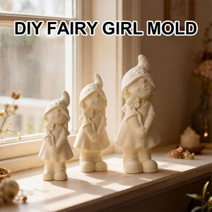 Moule à bougie en silicone 3D pour petites filles, motif poupée de dessin animé, <span class=keywords><strong>robe</strong></span> de princesse, pour la fabrication de bougies, résine, gypse, cire, argile, artisanat - Product Image 4