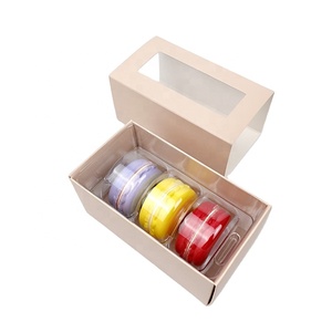 Hộp Quà Tặng Ngăn Kéo Giấy 3 6 12 Macaron Thiết Kế Theo Yêu Cầu Với Hộp Tráng Miệng Cửa Sổ Trong Suốt - Product Image 4