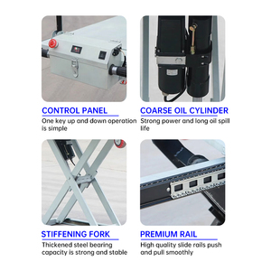 Chariot électrique portable à quatre roues, ciseaux hydrauliques de levage, chariot à plateau pour la manutention à bord, utilisation sur la plage, OEM personnalisable - Product Image 2