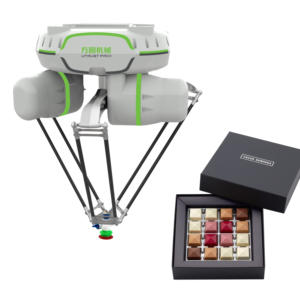 Araignée charge cueillette trier 3 axi tri robotique barre de <span class=keywords><strong>chocolat</strong></span> boîte cadeau bras robot automate delta système - Product Image 1