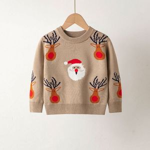 Vêtements de noël pour enfants automne hiver garçons filles pulls en tricot haut bébé pulls vêtements pour enfants - Product Image 4