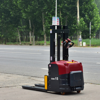Gerbeur électrique 1000 kg CDD10 48V 32AH avec batterie au plomb, chariot élévateur à conducteur assis, fourches 1220 mm pour manutention en entrepôt