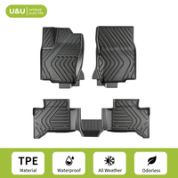 Tapetes de Auto 3D Impermeables a Medida con Logotipo de Marca Personalizado, Insignia Metálica, Tapetes de TPE