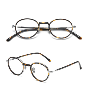 Latest Custom Logo Optical <b>Eyeglasses</b> Round Fashion Blue Light Blocking Computer Glasses Titanium Optical - Product Image 1