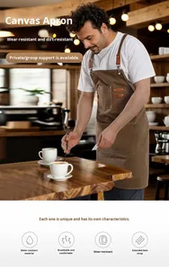 Wholesale Canvas Cafe Attendant <b>Apron</b> Uniform, Suitable for Both Men and Women, <b>Kitchen</b> <b>Apron</b> - Product Image 6