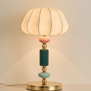 Modern Minimalist Ceramic Table <b>Lamp</b> <b>Led</b> <b>Light</b> Source E27 Switch Control Home Bedroom Decor Luxury Ambient Lighting - Product Image 1