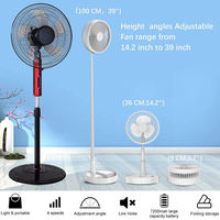Ventilateur de table télescopique pliable réglable pour plancher de refroidissement de bureau 9000mAh Kc Batterie Usb Rechargeable Ventilateurs debout de refroidissement par air