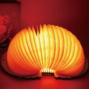 โคมไฟตั้งโต๊ะกระดาษพับได้สุดสร้างสรรค์ใหม่โคมไฟ LED โคมไฟกลางคืนโคมไฟตกแต่งบ้านงานฝีมือของขวัญโปรโมชั่น - Product Image 4