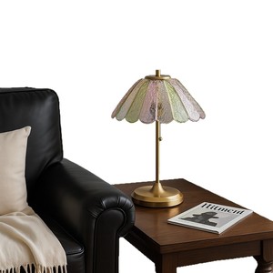 Vintage Colored Glass Table Lamp E27 LED 220V Eye Caring Bedroom Bedside Lighting Decorative Ambient <b>Light</b> - Product Image 5