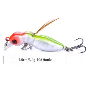 เหยื่อตกปลาปลอมพลาสติกแข็ง KC004 4.5ซม. 3.4กรัมตัวต่อรูปผึ้ง - Product Image 5