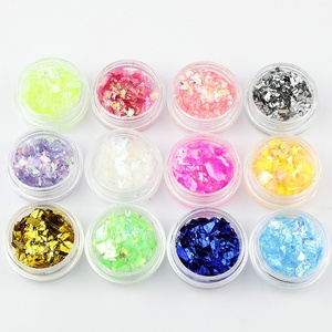 Wholesale Gold And Silver Flakes and <b>Nail</b> Art Sequins loose powder <b>Glitter</b> Bright Powder 6 Colors /set 12 Colors /Set - Product Image 5
