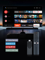 Clé TV Android G96 128 Go 4K Smart OTT Box avec processeur Quad Core, Wi-Fi 2,4 G/5 GHz, applications gratuites