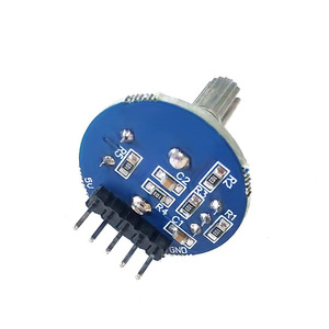 Módulo Codificador Rotatorio con Eje Moleteado y Conector de Pines, Orientación Vertical - Product Image 1