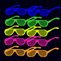 Nouvelles Lunettes en Papier Fluorescent Néon Style Cœur pour Soirées Dansantes et Anniversaires – Accessoire de Fête Nocturne (10 pièces/sac)
