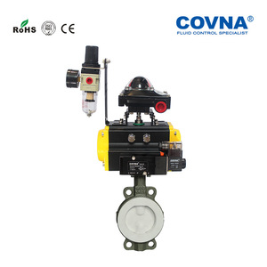 Válvula de Mariposa Neumática Kovina con Revestimiento de Fluoropolímero DN15-DN100 Resistente a la Corrosión - Product Image 3