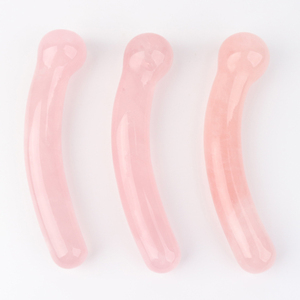 Dildos de Cristal Natural Pulido de Alta Calidad al por Mayor, Varitas de Masaje de Cuarzo Rosa Yoni - Product Image 6