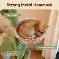 Arbre à chat Cactus en panneau de particules pliable, luxueux, moderne, écologique, avec lit pour chat, griffoir et jouet, Sky Pillar Carton