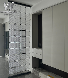 Divisor <span class=keywords><strong>de</strong></span> Espacios Personalizable con Marco <span class=keywords><strong>de</strong></span> Acero Inoxidable PVD, Pantalla <span class=keywords><strong>de</strong></span> Cristal Colorida, Diseño <span class=keywords><strong>de</strong></span> Partición para Hoteles y Restaurantes - Product Image 3