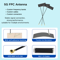 Antenne FPC interne 915 MHz 868 MHz pour appareils IoT LoRa LPWAN, 50 Ohm VSWR 1.5 max, connecteur personnalisé, longueur de câble OEM