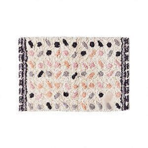 Tapis de bain touffetés en pur coton au design moderne de qualité supérieure avec long tapis de sol de salle de bain durable avec pompon prix de gros - Product Image 1