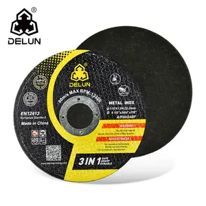 DELUN Supplier High Quality 4.5Inch 115mm Abrasive Cutting Disc High End for Angle Grinder with Inox Metal