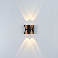 Lampe murale LED de luxe brillante, résistante à la pluie, pour extérieur, villa, hôtel, balcon, cour, lampe murale LED extérieure