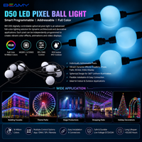 Lumière LED sphérique programmable RVB à pixels, modèle WS2811 SPI DMX adressable, IP67, pour éclairage décoratif extérieur – Meilleures ventes