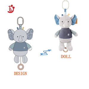 ของเล่นผ้ากำมะหยี่รูปช้างยัดไส้รูปสัตว์ทำจากผ้าฝ้ายนุ่มสำหรับเด็กทารกของเล่นเพื่อการศึกษาสำหรับเด็กทารกเกิดใหม่ - Product Image 3