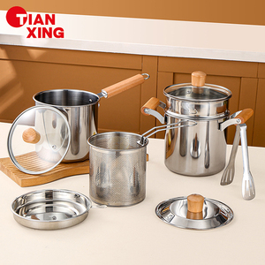 TIANXING Multifuncional Bacon Graxa Recipiente Filtro De Óleo Pote De Filtro De Óleo De Grande Capacidade com Cesta De Fritadeira - Product Image 2