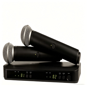 Sistema de Micrófono Inalámbrico de Doble Canal BLX288/SM58 Usado, Micrófonos Vocales Profesionales para Karaoke en Vivo - Product Image 2