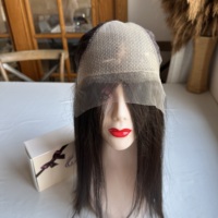 Perruque Lace Front sans colle 100% cheveux humains vierges européens, nœuds simples invisibles, perruque casher juive pour solution de perte de cheveux