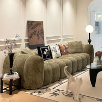 Canapé sectionnel capitonné 3 places pour salon moderne, rembourrage en éponge compressée, revêtement en tissu, emballage sous vide pour maison et appartement