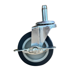 Nouvelles roulettes pivotantes de 3 pouces en PVC pour chariots à plateau industriel - Product Image 3