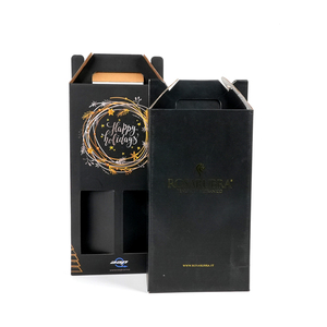 Logo personnalisé écologique 3 4 6 8 Pack de bouteilles de vin et de bière Boîte en carton ondulé Boîte d'expédition de bière avec poignée - Product Image 4