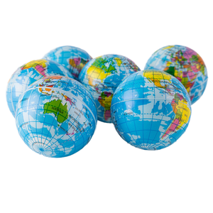 थोक 63 मिमी पु फोम पृथ्वी दुनिया का नक्शा एंटी तनाव बॉल टॉय - Product Image 2