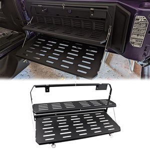 Aluminium-Legierung Klappbarer Heckklappen-Tisch Taktisches Frachtregal MOLLE-Panel für Jeep Wrangler JL 2018-2024 Hecktür - Product Image 2