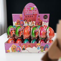 Mini Princesa - Chocolats solides à thème princesse pour œufs avec jouet et chocolat - Boîte de 48 pièces - Fête d'enfants - Vente en gros