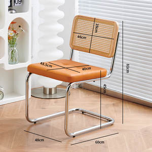 เก้าอี้หวายดีไซน์วินเทจสำหรับห้องเรียนที่บ้านห้องนั่งเล่นทันสมัยคาเฟ่และร้านชานมพนักพิงปรับแต่งได้ - Product Image 6