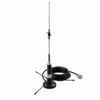 Kit de plan de mise à la terre pour antenne verticale VHF/UHF/10-1300MHz RE02 avec connecteur SO239 PL259 noir pour communication radio mobile automobile