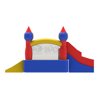 Castillo Inflable Mini WOLONG IC, Casa de Brinco de 7Lx3.5Wx3.6H, Material de PVC, Capacidad de 500 kg+, para 10-15 Niños, Uso en Interiores y Exteriores, Juego Infantil