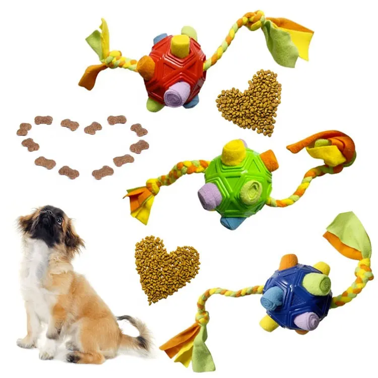 Jouets interactifs pour chiens Snuffle Ball Encourager la corde naturelle et les jouets de puzzle pour chiens Slow Food Training