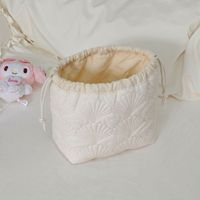 Pochette à cordon en polyester grande capacité, très vendue, style Ins, portable, pour le rangement de cosmétiques et de maquillage en voyage