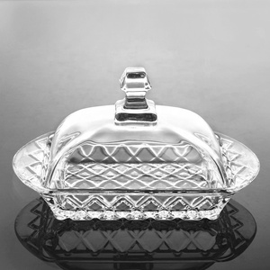 Medio oriente stile <span class=keywords><strong>di</strong></span> vetro piatto <span class=keywords><strong>di</strong></span> burro con la copertura per la cerimonia nuziale - Product Image 1