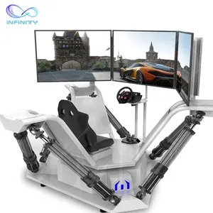 3屏幕赛车模拟器驾驶赛车模拟器汽车游戏机vr超级赛车6 dof汽车模拟器运动平台