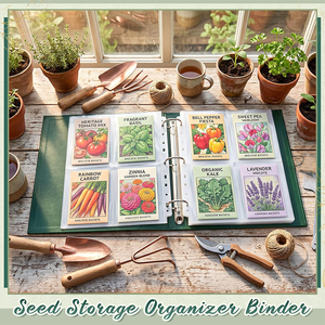 Porte-sachets de graines, boîte de rangement pour graines, 100 pochettes transparentes pour graines de <span class=keywords><strong>légumes</strong></span> anciens - Product Image 2