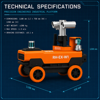 Robot de patrouille autonome 3D LiDAR hybride 4x4 antidéflagrant Ex IIC T6 Gb pour l'inspection pétrochimique, pétrole et gaz